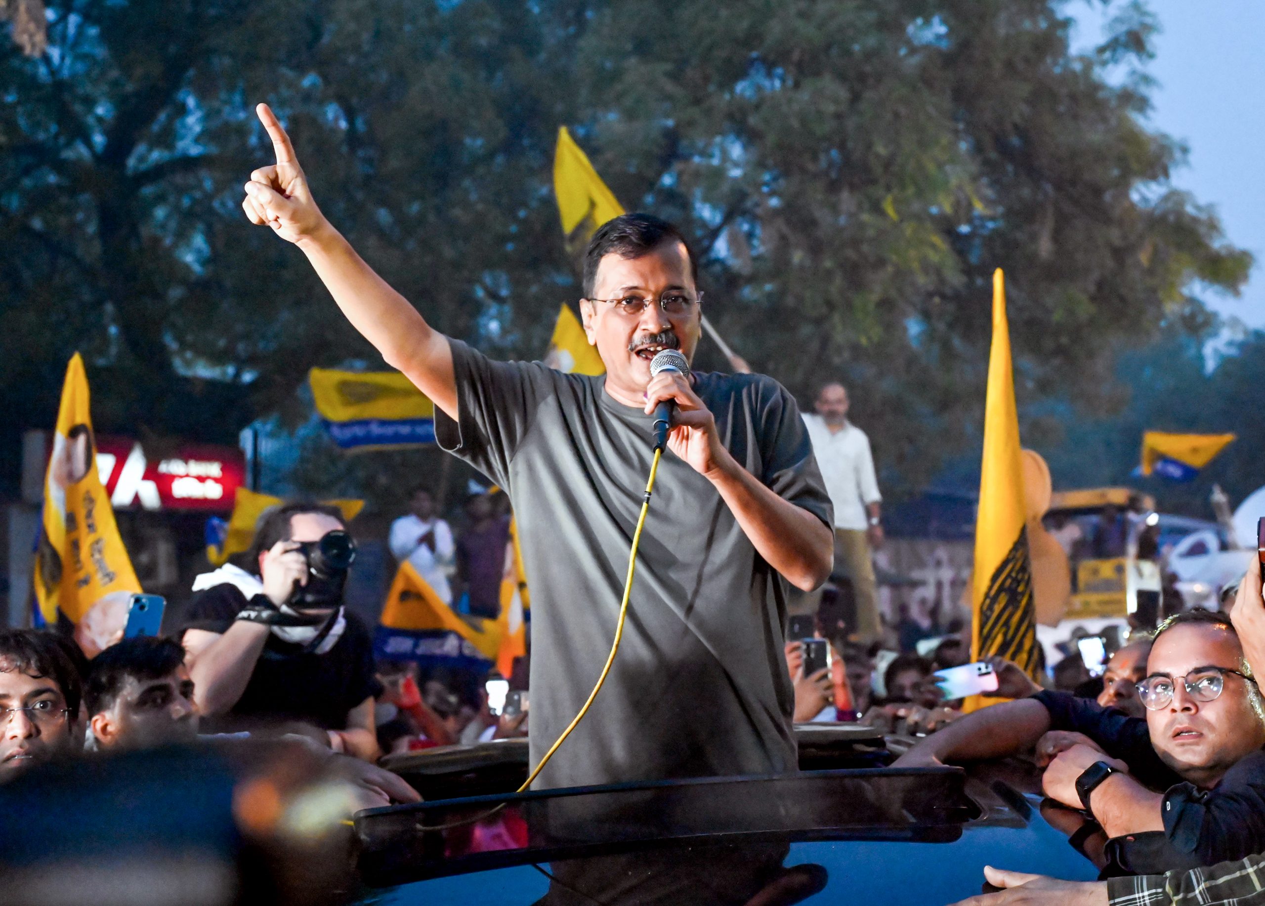 “Happy to be back,” says Delhi CM Kejriwal; to hold press conference, road show today.