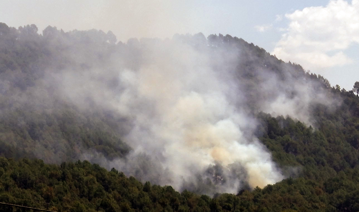 Jammu and Kashmir: Rajouri forest fire disrupts normal life, locals complain of suffocation.