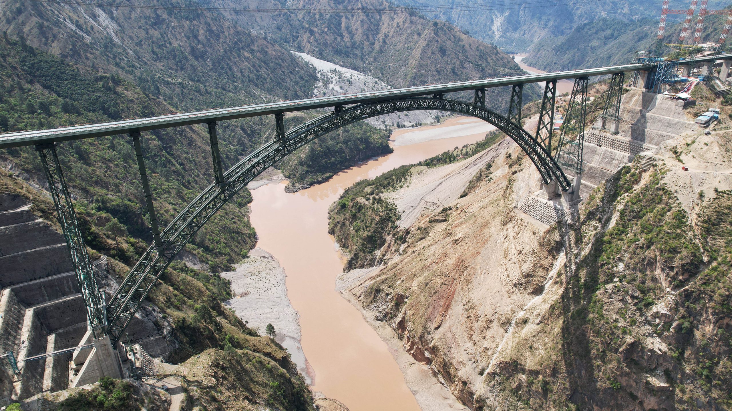 Train services to begin soon on “world’s eighth wonder” Chenab rail bridge.