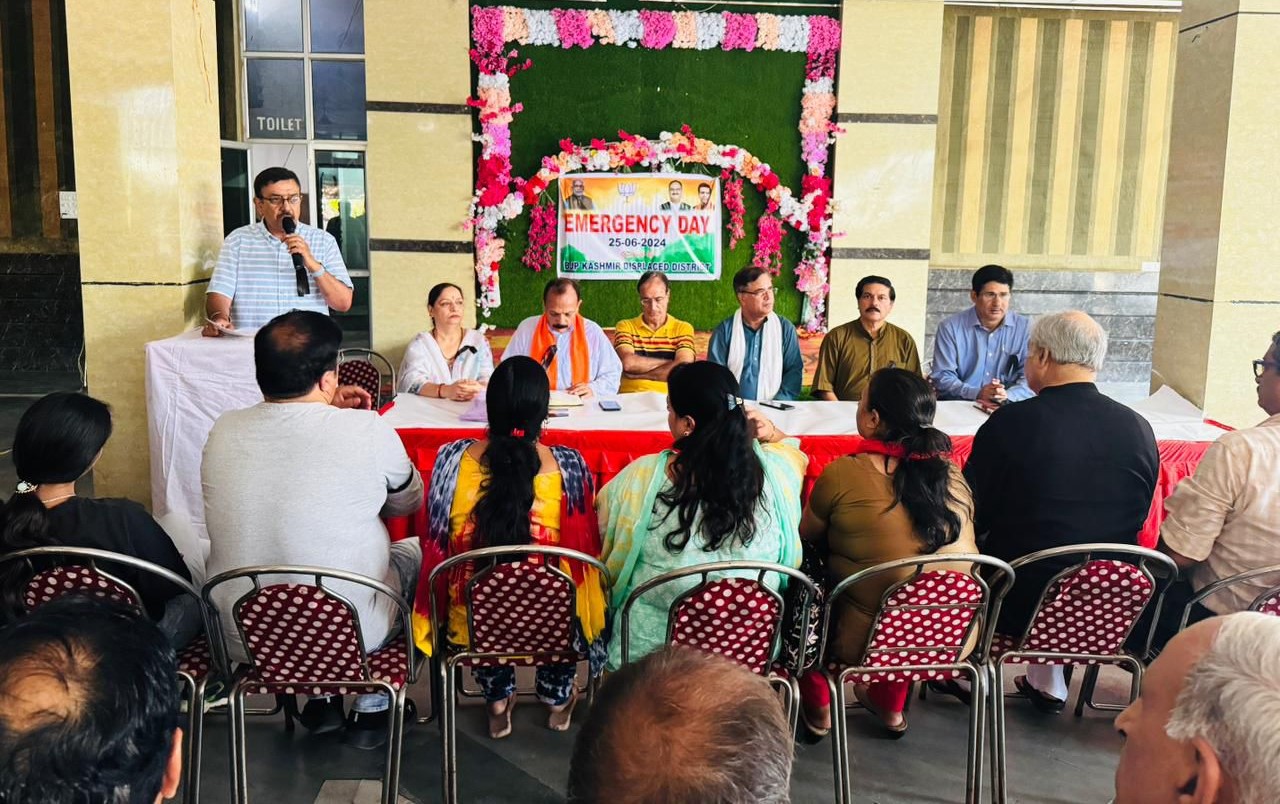 BJP Kashmir Displaced District Hosts Program to Mark Emergency Day, Highlights Atrocities and Resilience.