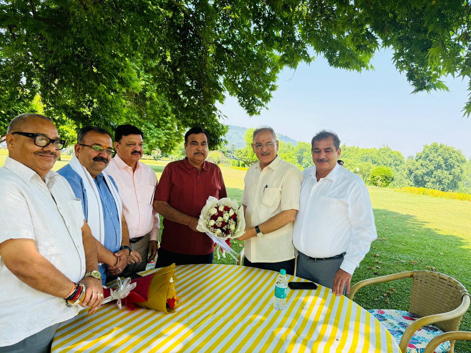 Kavinder Gupta, Arun urge Union Minister Gadkari to establish Katra–Delhi Expressway as vital trade link for Jammu.