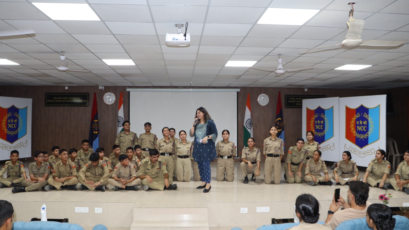 INSPIRING THE NEXT GENERATION: EX-NCC CADET DR. JUHIE MOHAN MOTIVATES CADETS AT CATC-J1 CAMP.