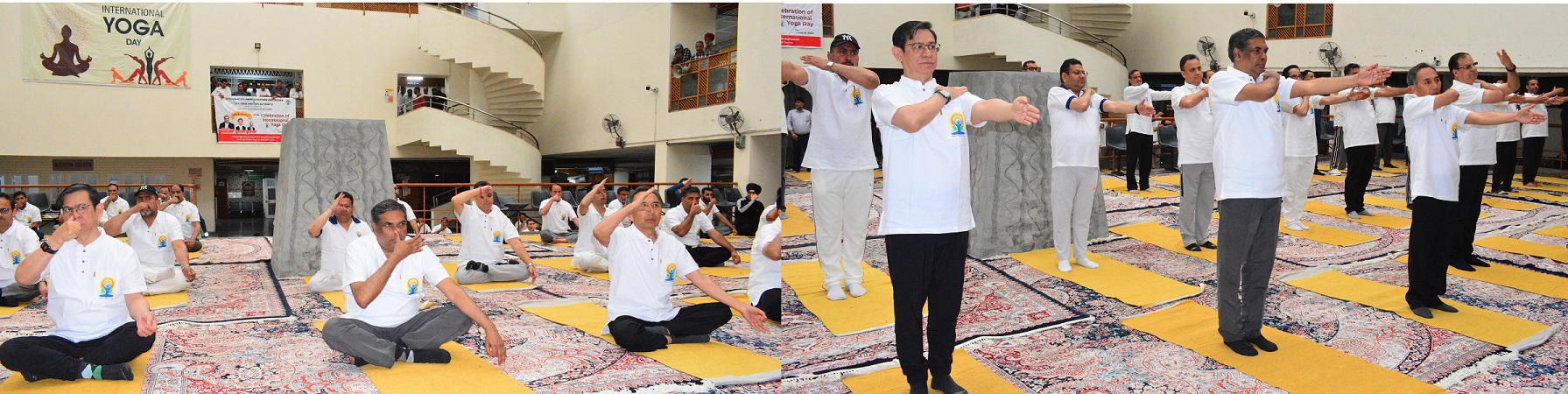 Justice Sanjiv Khanna inaugurates 10th international Yoga Day at High Court, Srinagar.