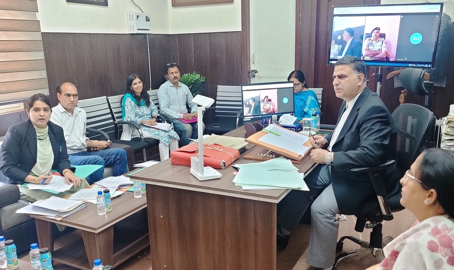 Principal District Sessions Judge Samba chairs Coordination Committee meeting.