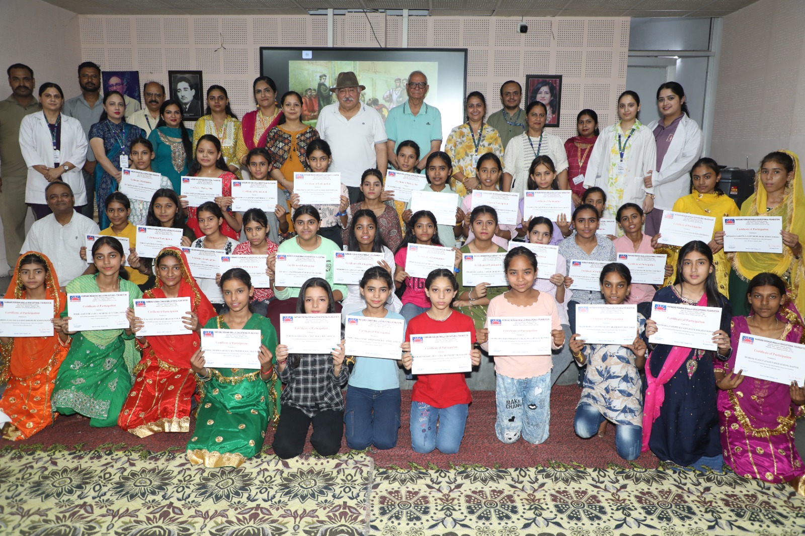 34 rural Girls complete free Annual Summer Camp of Harbans Roshan Bhalla Educational Foundation.