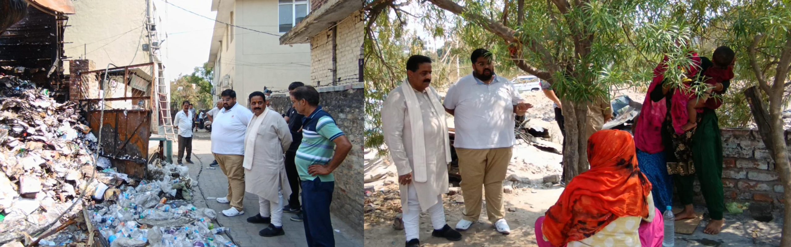 Massive Fire Destroys Maratha Basti, Trikuta Nagar, Jammu; BJP Leaders Visit Affected Area and Appeal to DC to Vacate Illegal Settled Rohingyas.