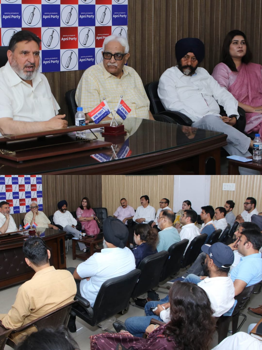 Altaf Bukhari reviews preparedness of Apni Party ahead of Assembly Elections in J&K.