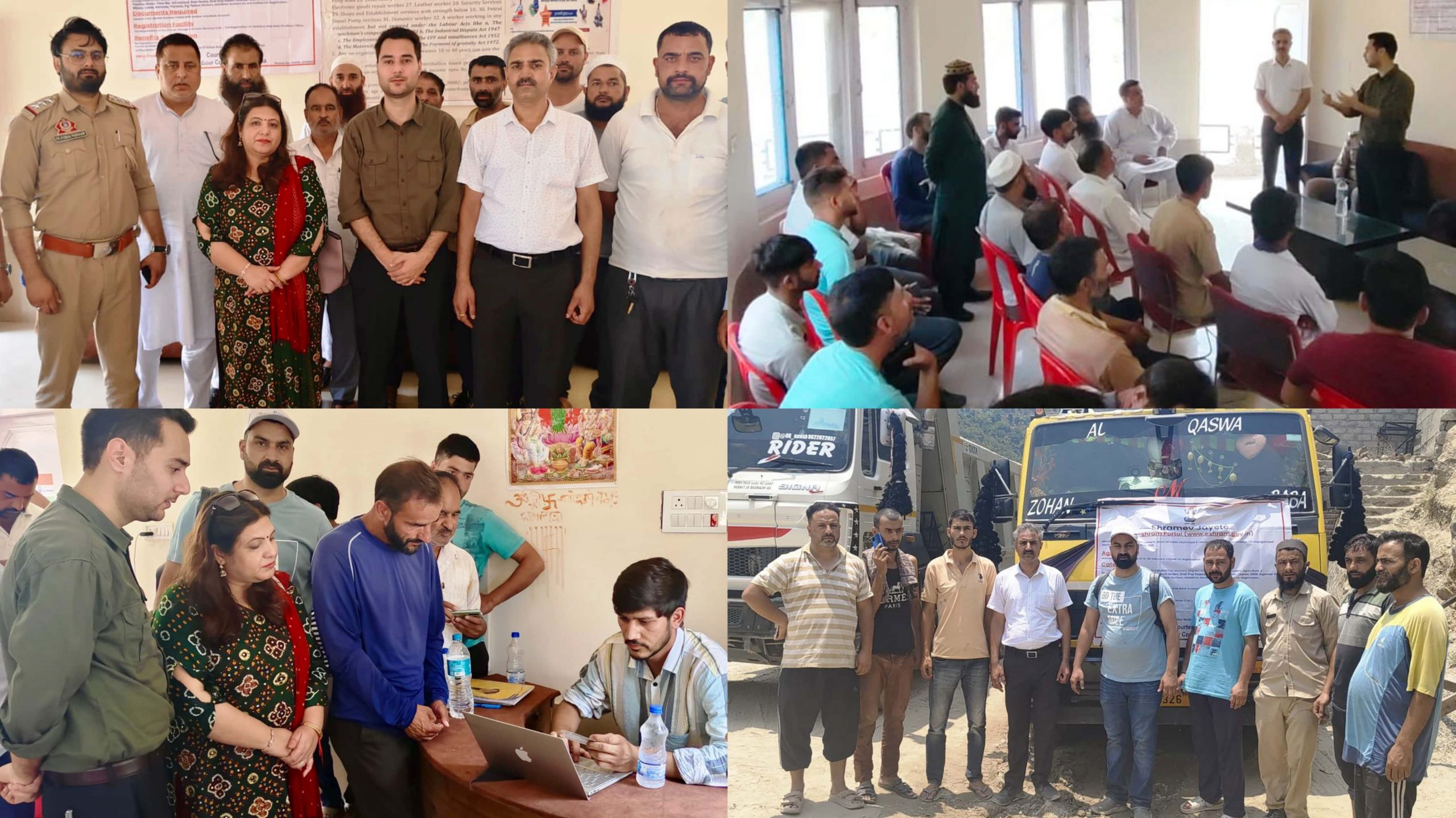 Truck Drivers sensitized about e-Shram Portal at Doda.