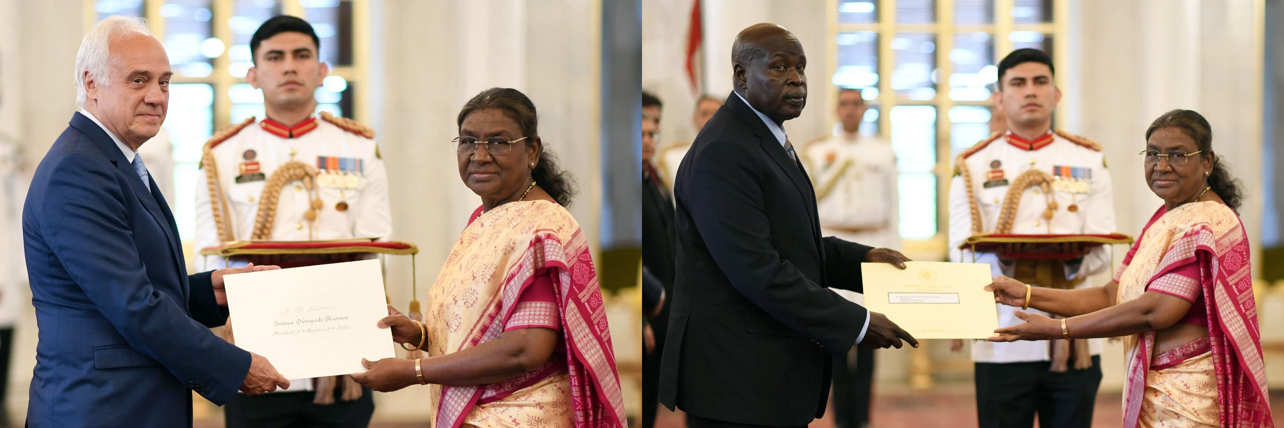 President Murmu accepts credentials from envoys of South Sudan, Zimbabwe, Argentina.