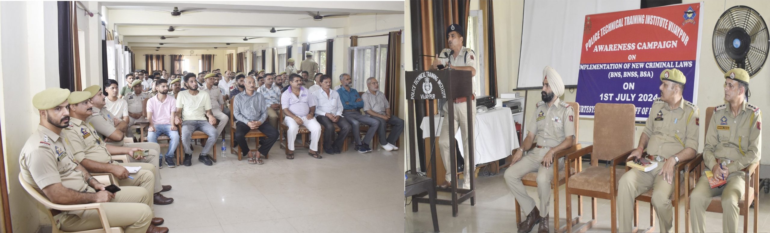 PTTI VIJAYPUR ORGANIZED PUBLIC AWARENESS CAMPAIGN ON THE EVE OF IMPLEMENTATION OF THREE NEW CRIMINAL LAWS.