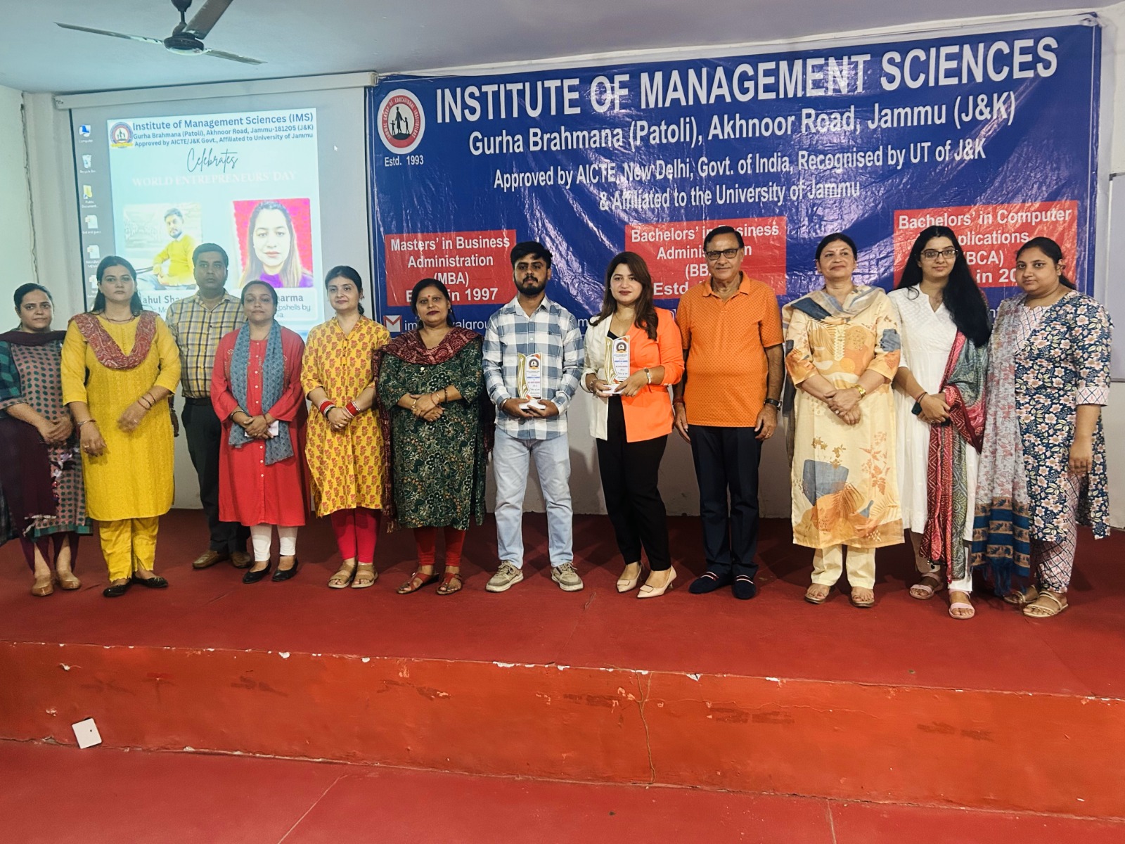IMS Jammu Felicitates Alumni Entrepreneurs on World Entrepreneur Day